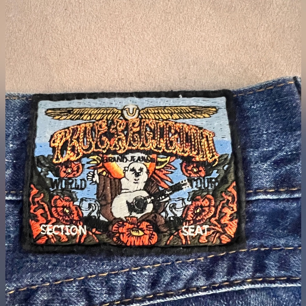 EUROPEAN true religion world tour jeans. You won’t find these in the US